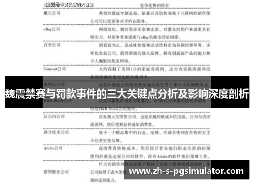 魏震禁赛与罚款事件的三大关键点分析及影响深度剖析